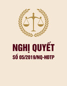 Nghị quyết 05/2019/NQ-HĐTP