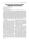 Sustainable rural development through agritourism in Ben Tre province