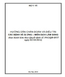 Hướng dẫn chẩn đoán và điều trị các bệnh về dị ứng – miễn dịch lâm sàng