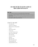 Xác định độ ẩm của natri clorid và định lượng natri sulfat