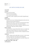 Kế hoạch bài dạy Công nghệ 5 - Bài 4: Thiết kế sản phẩm công nghệ (Sách Cánh diều)