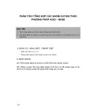 Phân tích tổng hợp các nhóm cation theo phương pháp acid - base
