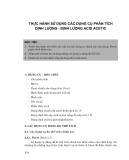 Thực hành sử dụng các dụng cụ phân tích định lượng - Định lượng acid acetic