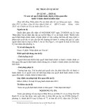 Dự thảo án lệ số 18 về xem xét quyết định hành chính có liên quan đến hành vi hành chính bị khiếu kiện