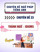 Chuyên đề ngữ pháp tiếng Anh - Chuyên đề 23: Thành ngữ – idioms