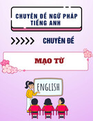 Chuyên đề ngữ pháp tiếng Anh - Chuyên đề 13: Mạo từ – articles