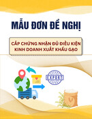 Mẫu Đơn đề nghị Cấp giấy chứng nhận đủ điều kiện kinh doanh xuất khẩu gạo