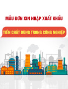 Mẫu đơn Xin nhập khẩu (xuất khẩu) tiền chất sử dụng trong lĩnh vực công nghiệp
