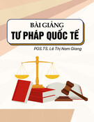 Bài giảng Tư pháp quốc tế - PGS.TS. Lê Thị Nam Giang