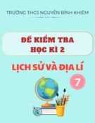 Đề thi học kì 2 môn Lịch sử và Địa lí lớp 7 năm 2024-2025 - Trường THCS Nguyễn Bỉnh Khiêm, Long Biên