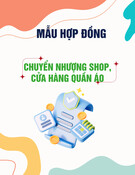 Mẫu Hợp đồng chuyển nhượng shop, cửa hàng quần áo
