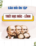 Câu hỏi ôn tập môn Triết học Mác – Lênin