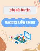 Câu hỏi ôn tập Transistor lưỡng cực BJT