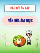 Câu hỏi ôn tập Văn hóa ẩm thực