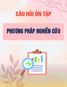 Câu hỏi ôn tập môn Phương pháp nghiên cứu