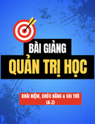 Bài giảng Quản trị học: Khái niệm, chức năng & vai trò (A-Z)
