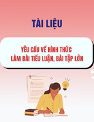 Yêu cầu về hình thức làm bài tiểu luận, bài tập lớn