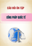 Câu hỏi ôn tập môn Công pháp quốc tế - ĐHQGHN