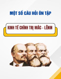 Một số câu hỏi ôn tập Kinh tế Chính trị Mác - Lênin