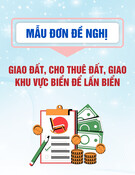 Mẫu Đơn đề nghị giao đất, cho thuê đất, giao khu vực biển để lấn biển