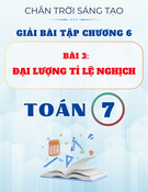 Giải bài tập Toán 7 - Bài 3: Đại lượng tỉ lệ nghịch - CTST