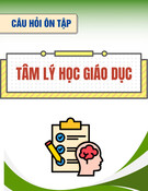 Câu hỏi ôn tập môn Tâm lý học giáo dục