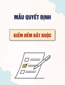 Mẫu Quyết định kiểm đếm bắt buộc