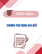 Mẫu Chứng thư định giá đất