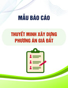 Mẫu Báo cáo thuyết minh xây dựng phương án giá đất