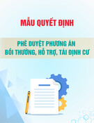 Mẫu Quyết định về việc phê duyệt phương án bồi thường, hỗ trợ, tái định cư