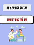 Bộ câu hỏi ôn tập Sinh lý học trẻ em