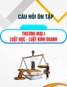 Câu hỏi ôn tập môn Thương mại I (Luật học - Luật Kinh doanh)