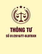 Thông tư số 01/2016/TT-BLĐTBXH