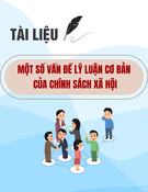 Những khái niệm và một số vấn đề lý luận cơ bản của chính sách xã hội