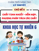 Chuyên đề lý thuyết KHTN 6 - Chủ đề 5: Chất tinh khiết - Hỗn hợp. Phương pháp tách các chất
