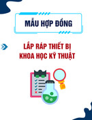 Mẫu Hợp đồng lắp ráp các thiết bị khoa học kỹ thuật