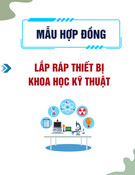Mẫu Hợp đồng về lắp ráp thiết bị khoa học kỹ thuật