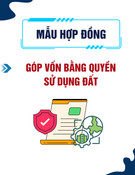 Mẫu Hợp đồng về góp vốn bằng quyền sử dụng đất