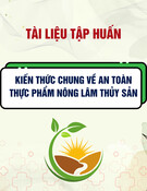 Tài liệu Tập huấn kiến thức chung về an toàn thực phẩm nông, lâm, thủy sản (cho chủ cơ sở và người trực tiếp sản xuất, kinh doanh thực phẩm nông, lâm, thủy sản)
