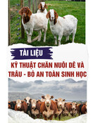 Tài liệu Kỹ thuật chăn nuôi dê và trâu - bò an toàn sinh học