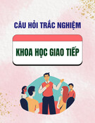 Câu hỏi trắc nghiệm môn Khoa học giao tiếp